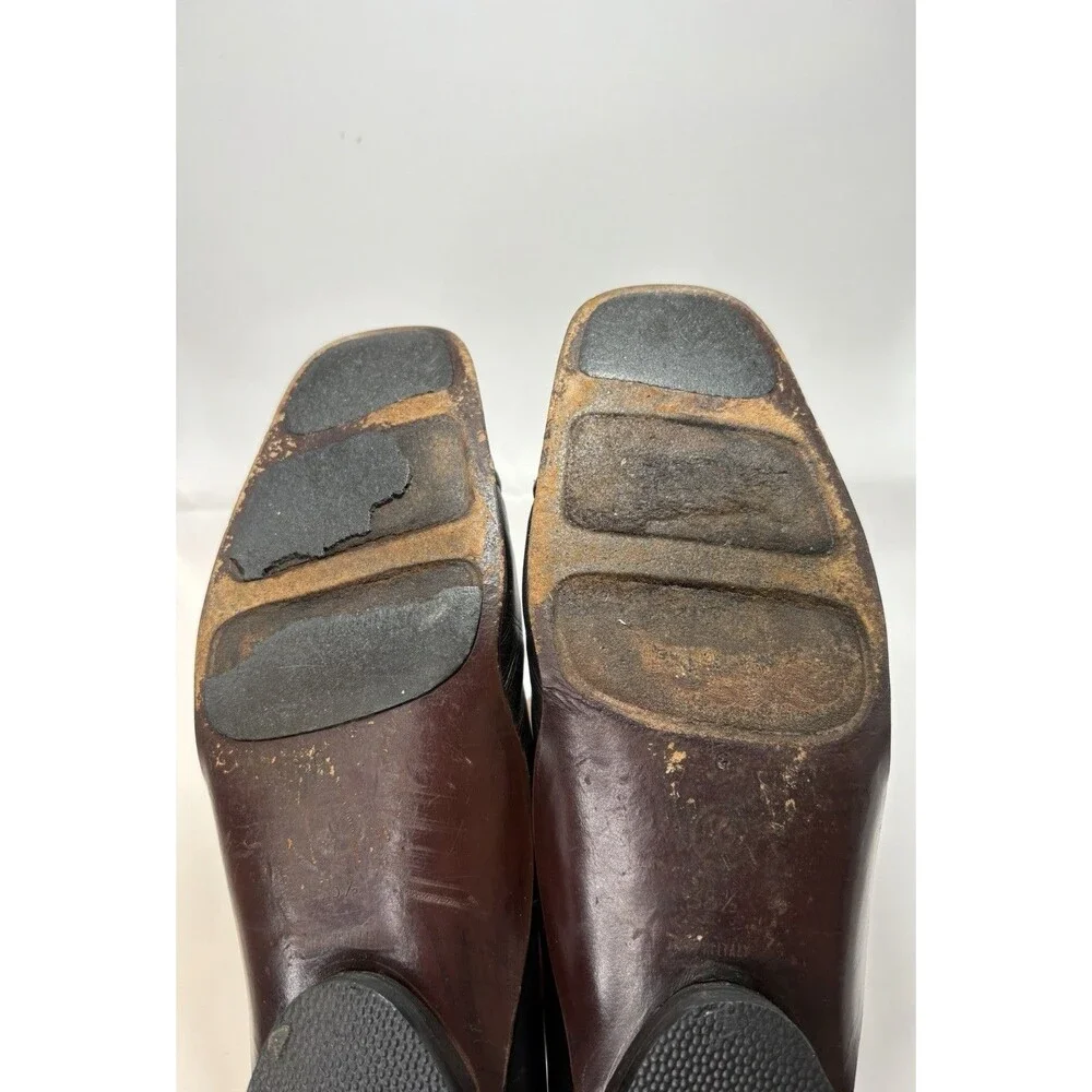 Chanel Square Toe Low Heel Black Leather Classic CC Logo Pumps EU Sz 35.5 5.5 - Picture 11 of 12